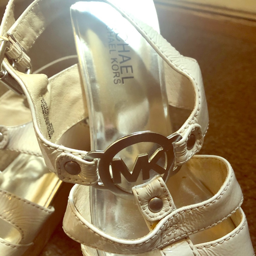 Michael Kors cork platform wedges